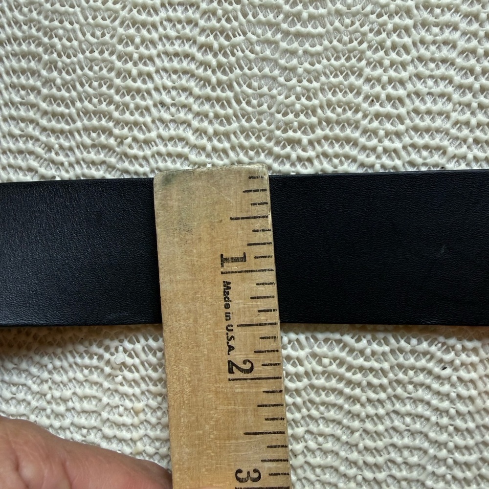 Carhartt Black Leather Men's Belt WB5509-M Size 46 - Picture 7 of 11